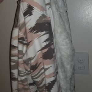 pink camo-like hoodie